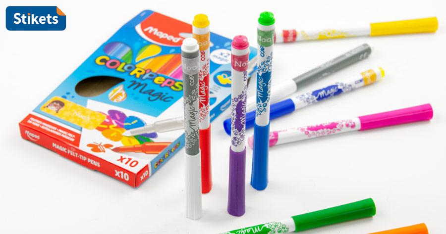 6 Feutres magique multicolore